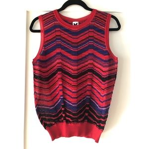 Red Missoni Zig-Zag top - sz M